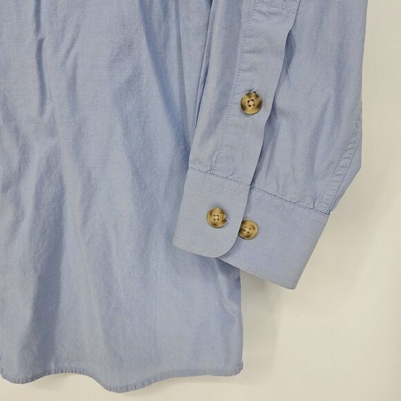 Duluth Trading Shirt Mens Large Fishing Button Down Casual Blue L Bamboo Rayon - Picture 3 of 12